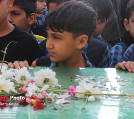 تشییع شهید گمنام در مدارس میاندورود