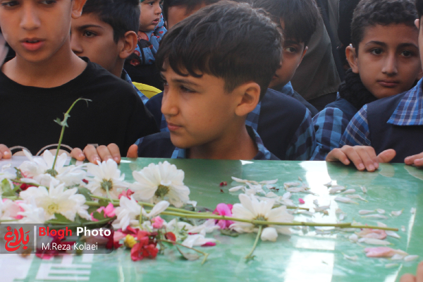 تشییع شهید گمنام در مدارس میاندورود