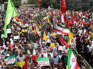 تجمع مردمی مازندرانیها همراه با تشییع شهدای امنیت+فیلم