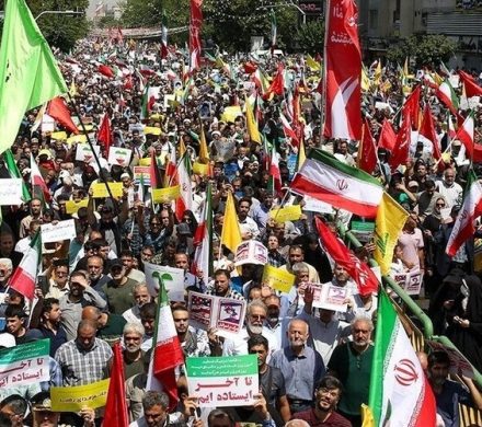 تجمع مردمی مازندرانی‌ها همراه با تشییع شهدای امنیت+فیلم